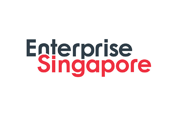 Enterprise Singapore logo with red and dark blue text.